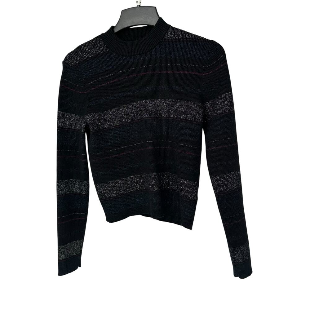 House of Harlow 1960 Metallic Striped Pullover Sweater Sz Large